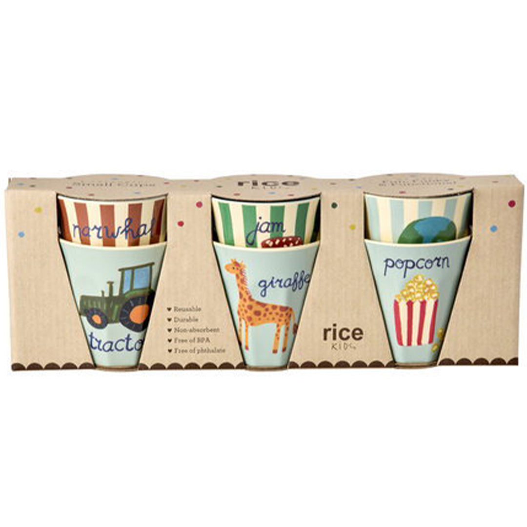 rice gobelet enfant abc - bleu - 160 ml - 6 pcs
