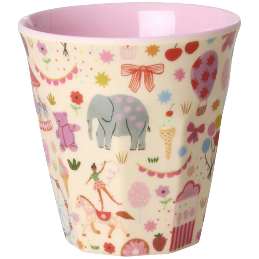 rice kinderbeker fun fair - roze - 250 ml |  MELCU-FUFAI | 1