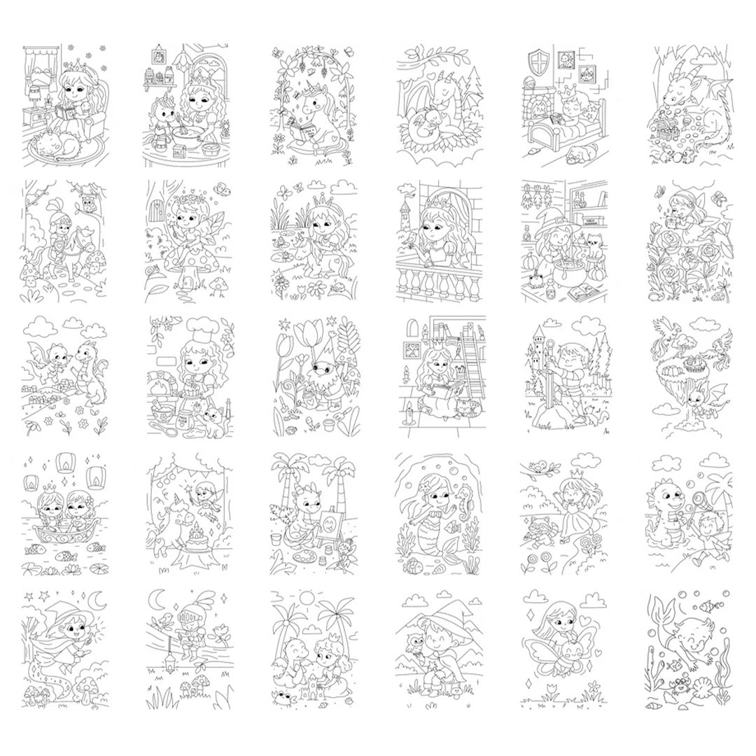 kidywolf extra tekenkaarten voor kidydraw pad - fantasie - 30st | KIDYDRAW-PAD-REFILL6-OUT | 4