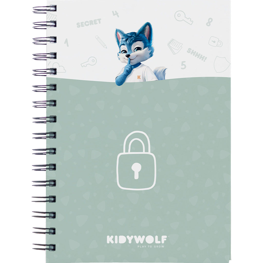 kidywolf geheimenboek met spraakrecorder - kidytreasure - blauw | KIDYTREASURE-BU | 6