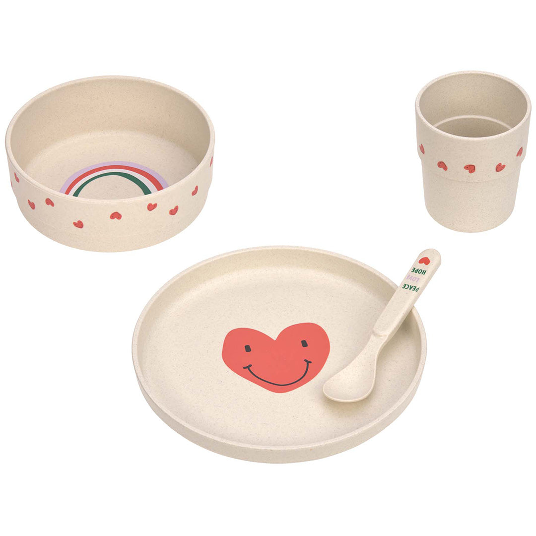 lässig serviesset happy rascals - heart lavender - 4-delig | LAS1310062642 | 1