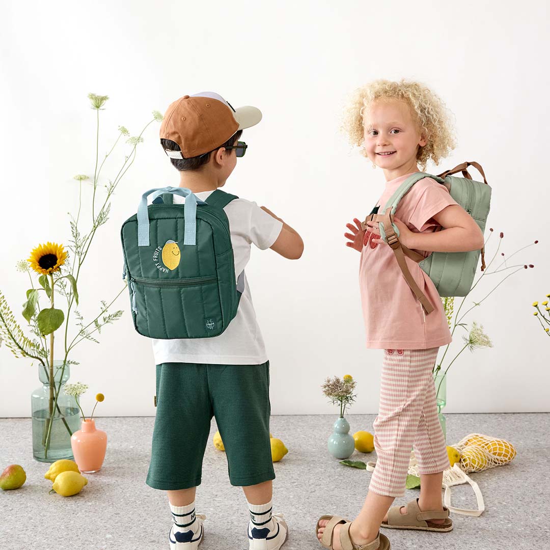 lässig kleuterrugzak little gang - lemon dark green - 27 cm | LAS12030495005 | 2