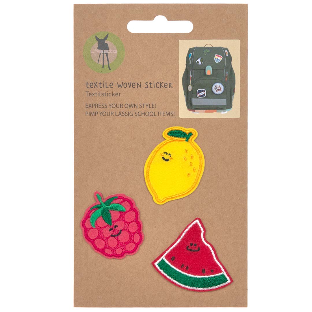 lässig stofstickers little gang - fruits - 3st | LAS12060160003 | 1
