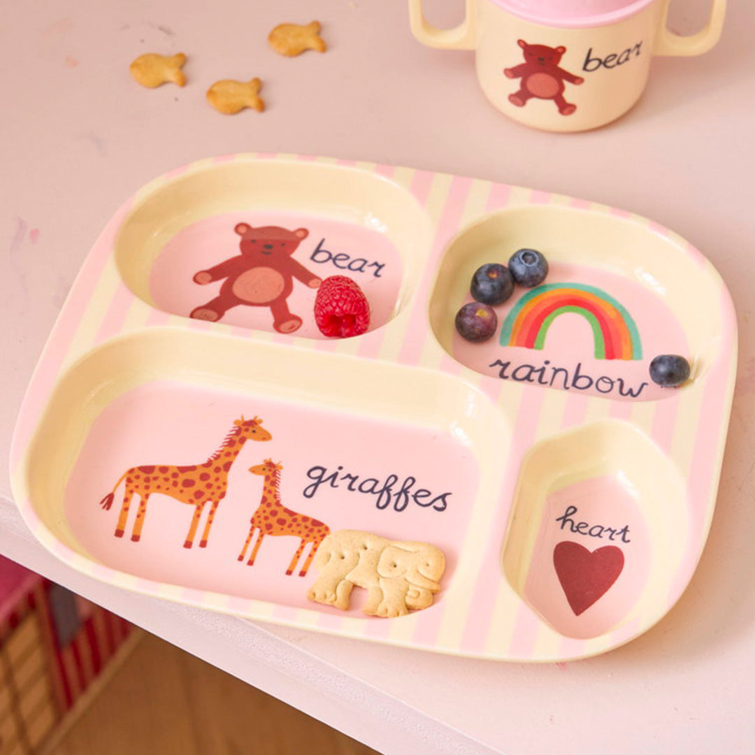 rice vakjesbord abc - pink | KIPL4-ABCI | 2