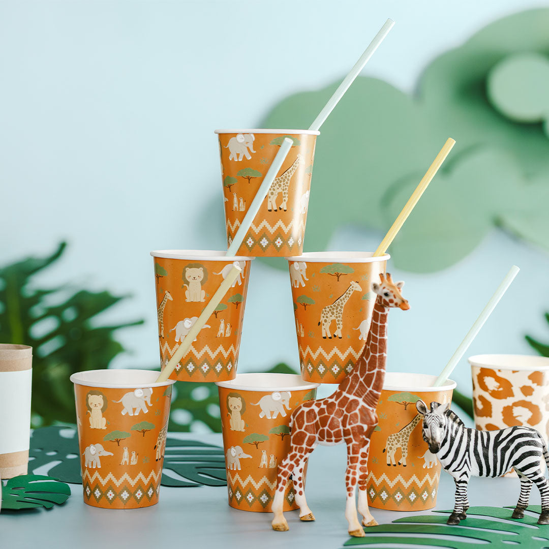 partydeco bekers safari - 6st | KPP116-EU1 | 2