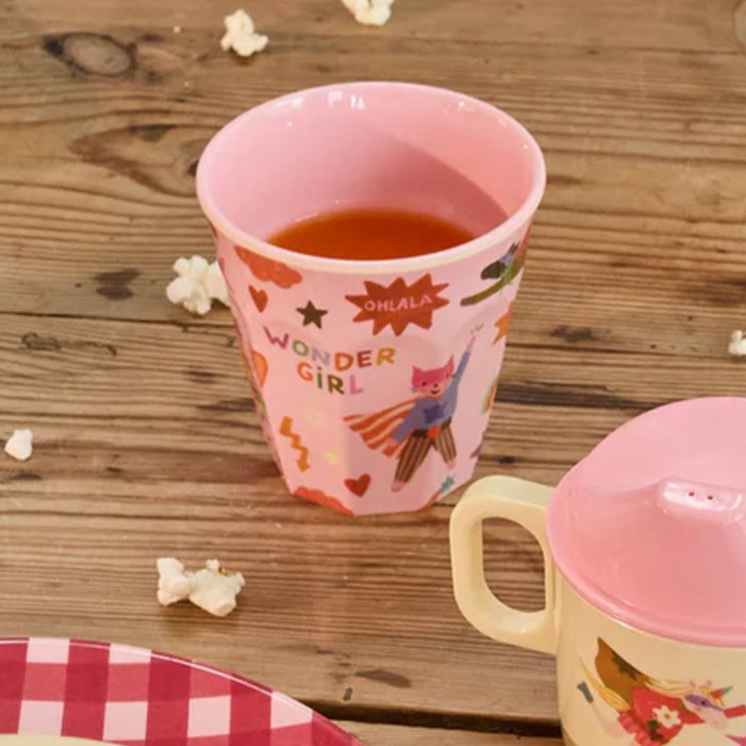 rice kinderbeker hero - roze - 250 ml | MELCU-HEROI | 2