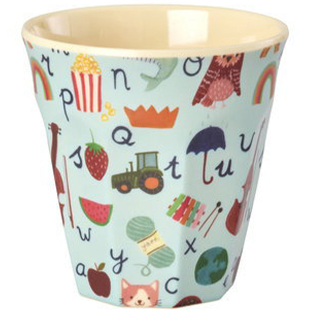 rice kinderbeker - blue abc - 250 ml | MELCU-ABC |