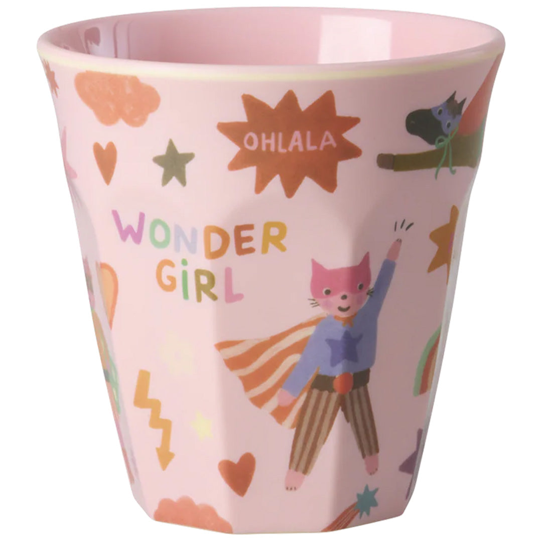 rice kinderbeker hero - roze - 250 ml | MELCU-HEROI |