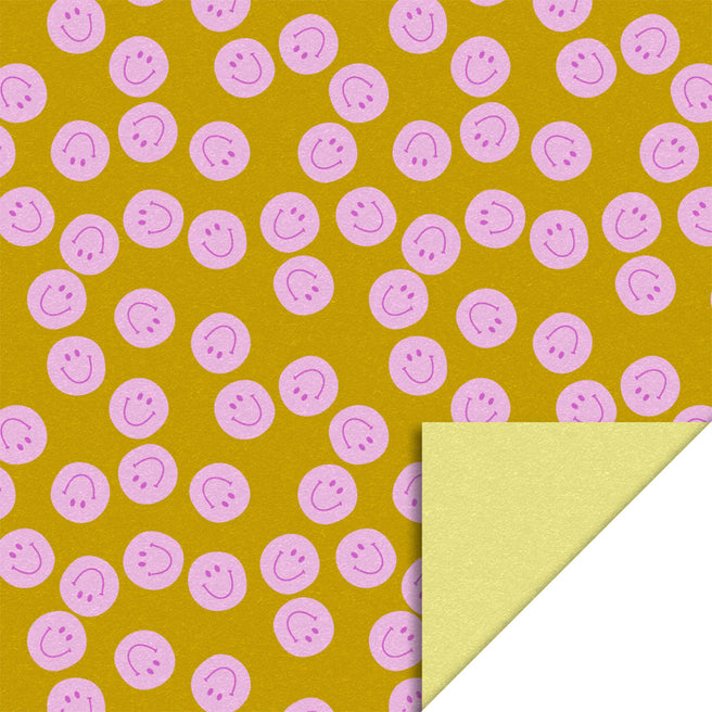 P51.286.070 | house of products inpakpapier smile pink - yellow - 3 m