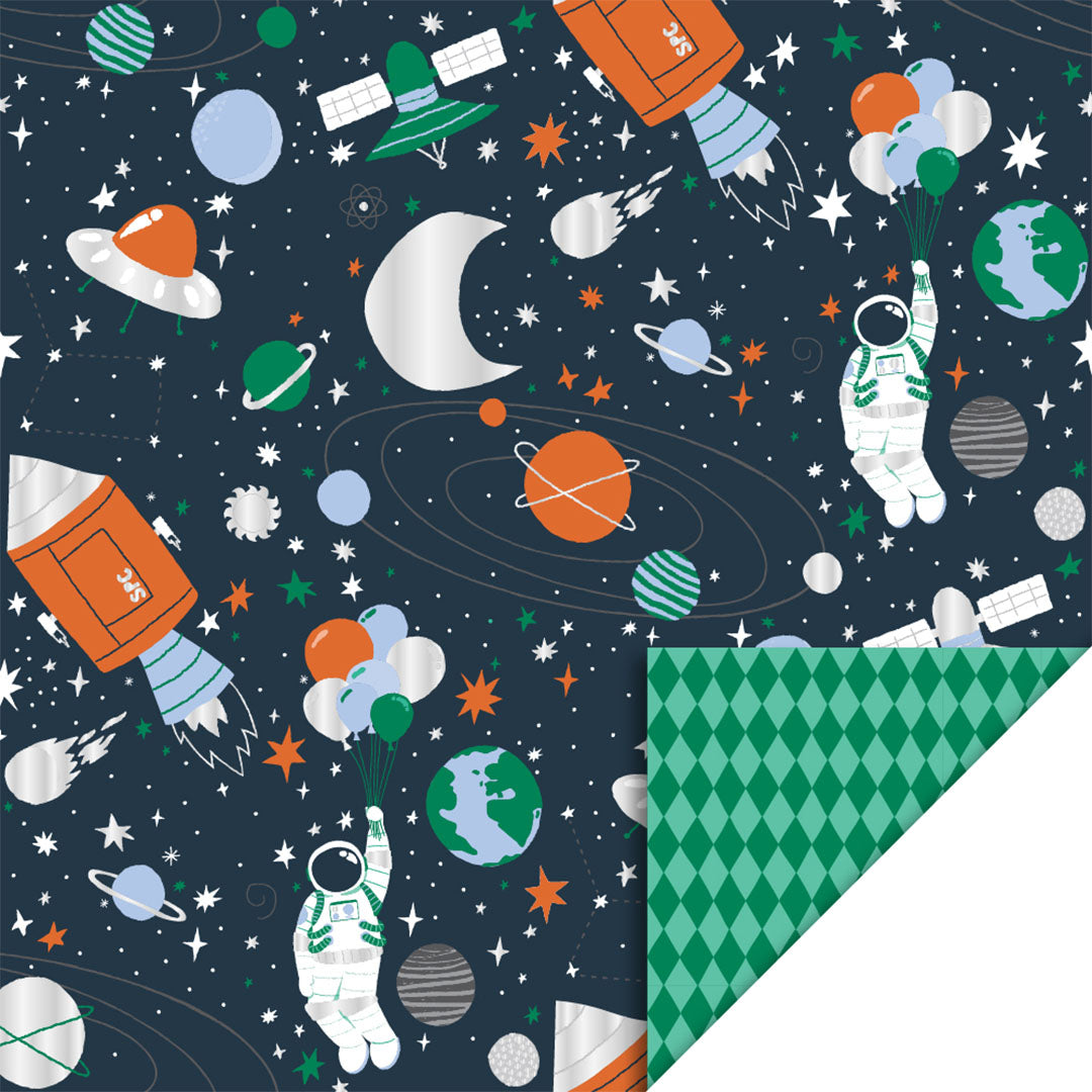 P51.291.070 | house of products inpakpapier space - harlequin green - 3 m