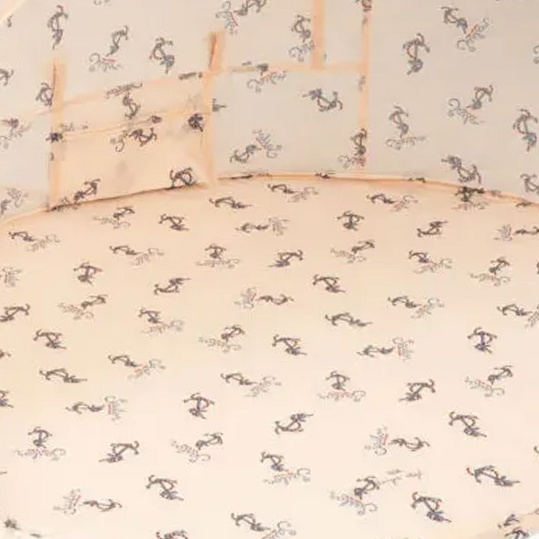 Konges Sløjd beige mini pop-up strandtent met ankerpatroon  | KS103084
