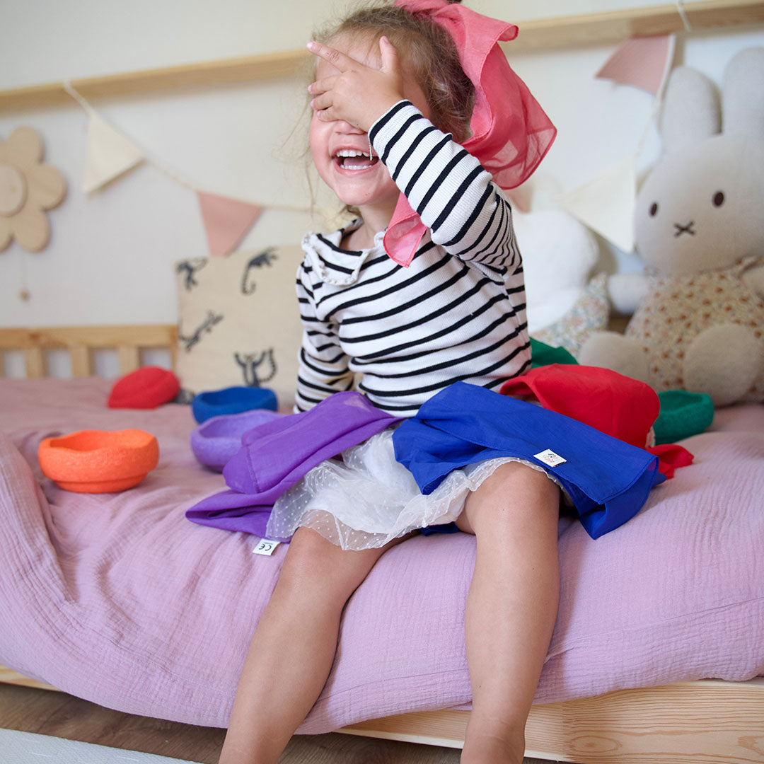pit and play speeldoek regenboog - paars - 75x75 cm | 6154119613652 | 4