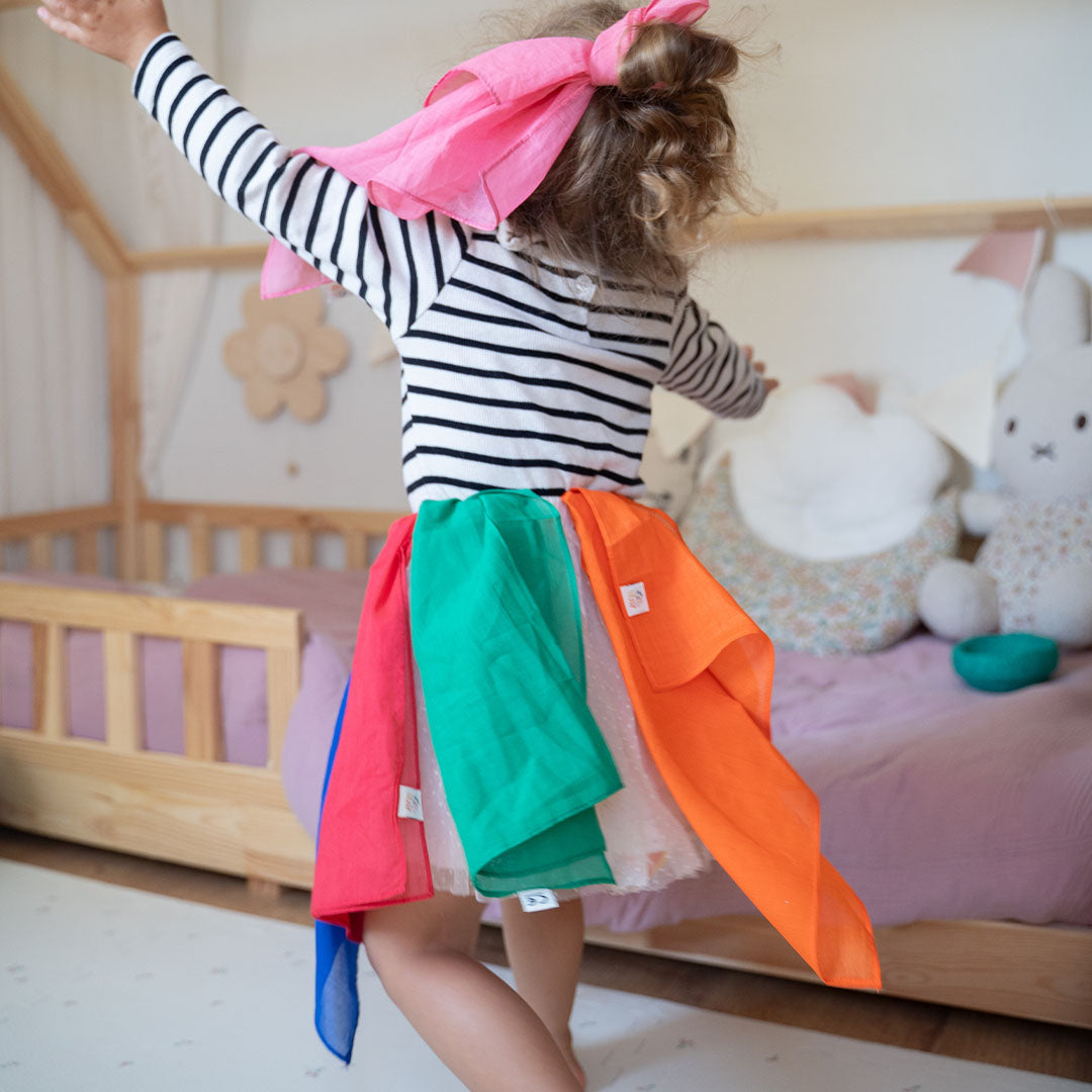 pit and play speeldoek regenboog - oranje - 75x75 cm | 6154121166153 | 4