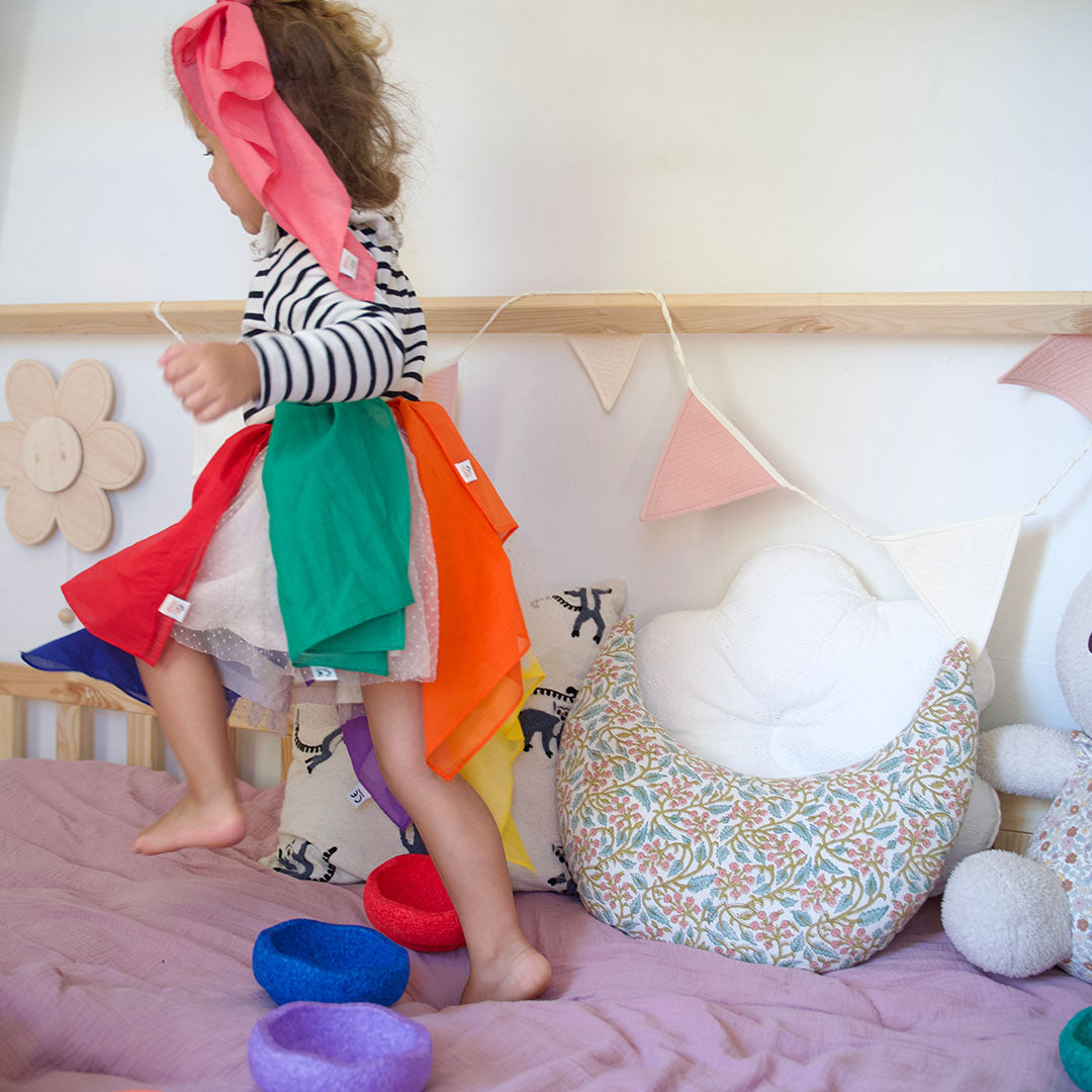 pit and play speeldoek regenboog - groen - 75x75 cm | 6154119840836 | 5