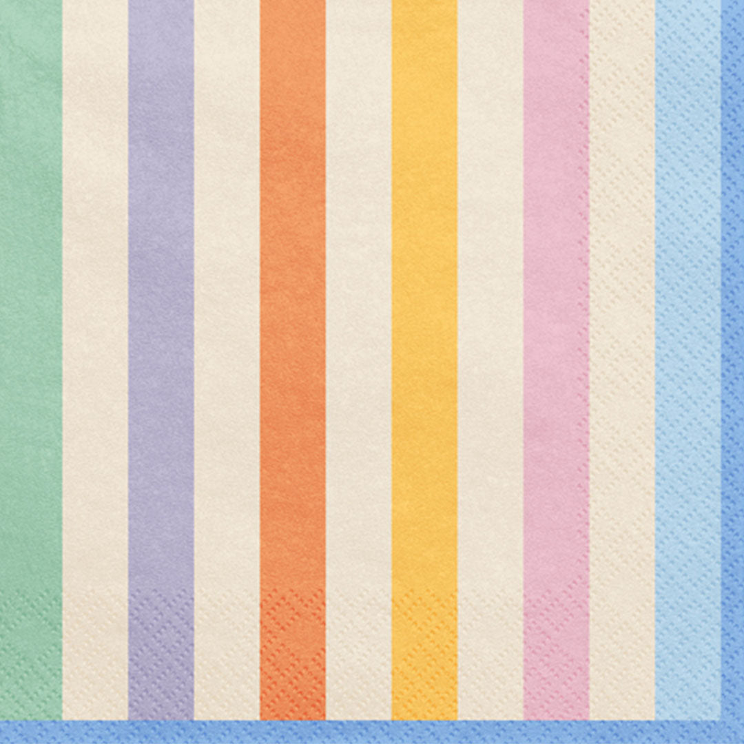 partydeco serviettes rayées - 20 pcs