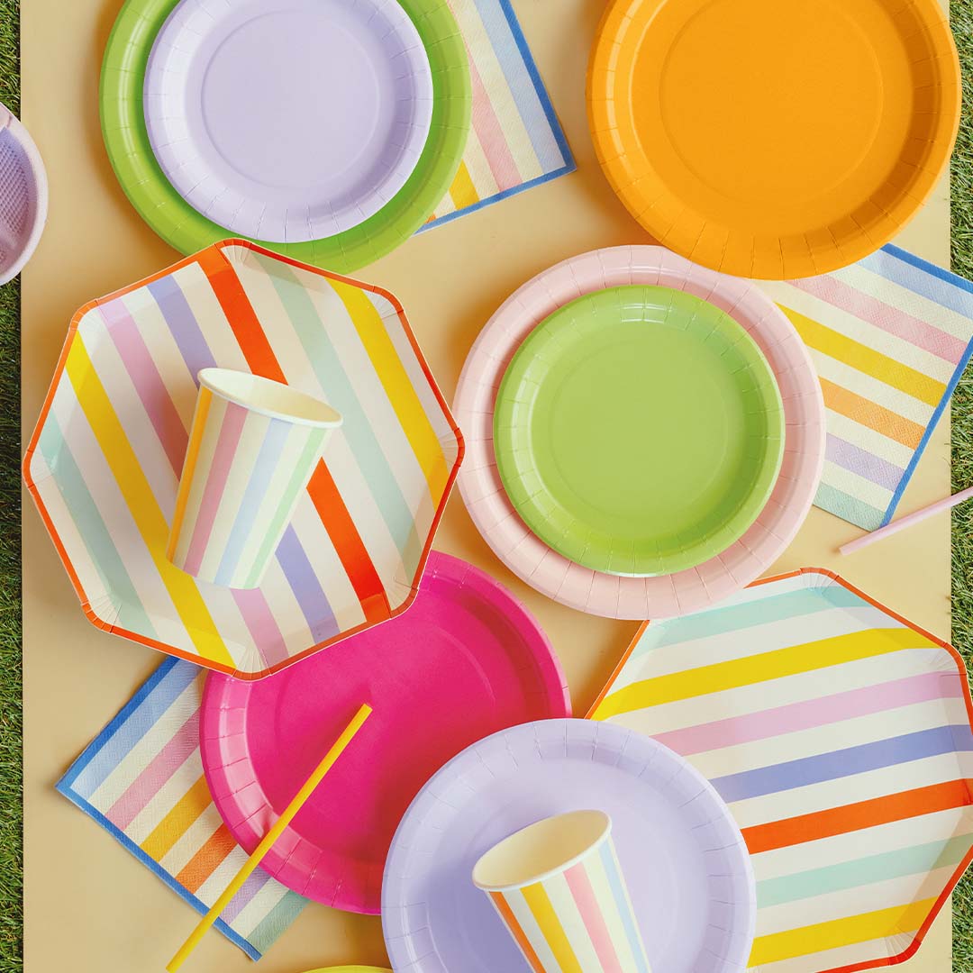 partydeco serviettes rayées - 20 pcs