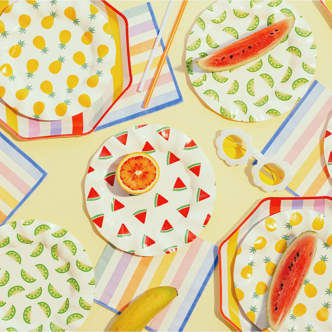 partydeco serviettes rayées - 20 pcs