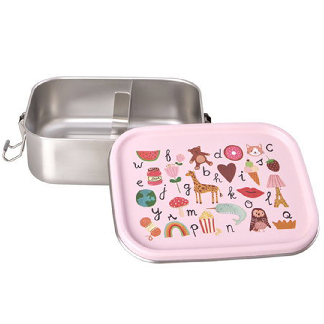 rice rvs broodtrommel abc pink - 800 ml | STLUN-SABCI | 