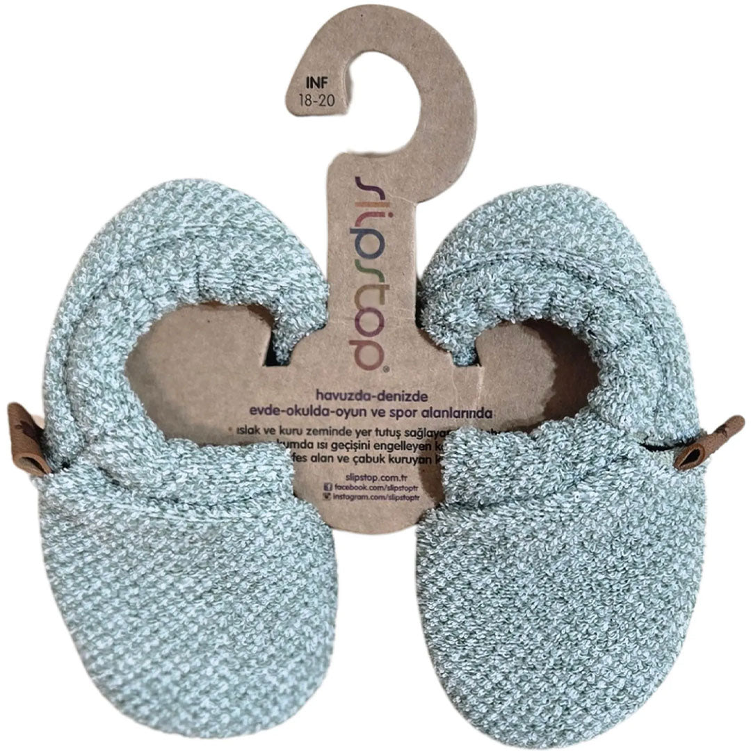 slipstop chaussons pour enfants - vert doux - taille 22-23