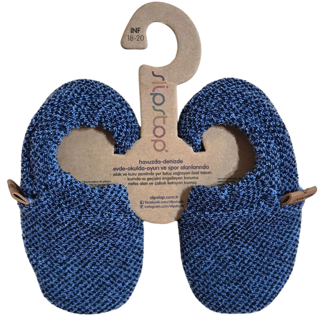 slipstop chaussons pour enfants - indigo - taille 18-19
