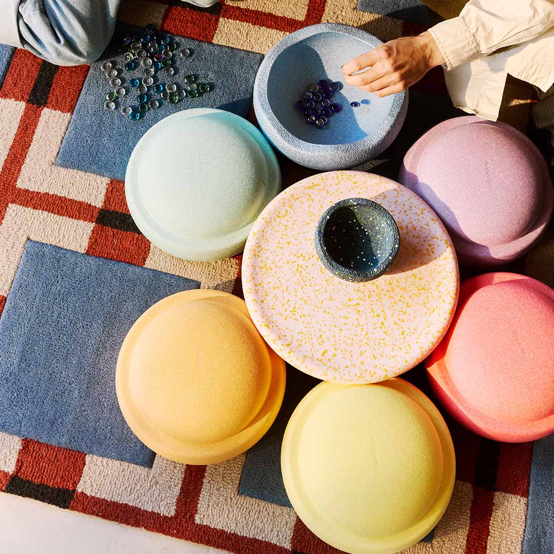 stapelstein rainbow met petal balance board - pastel + gratis mini | 100430 | 3