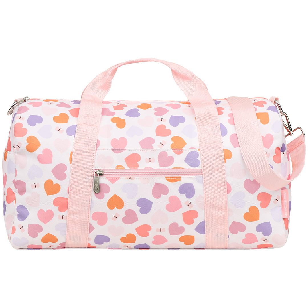 a little lovely company sac de week-end cœurs - 46 cm