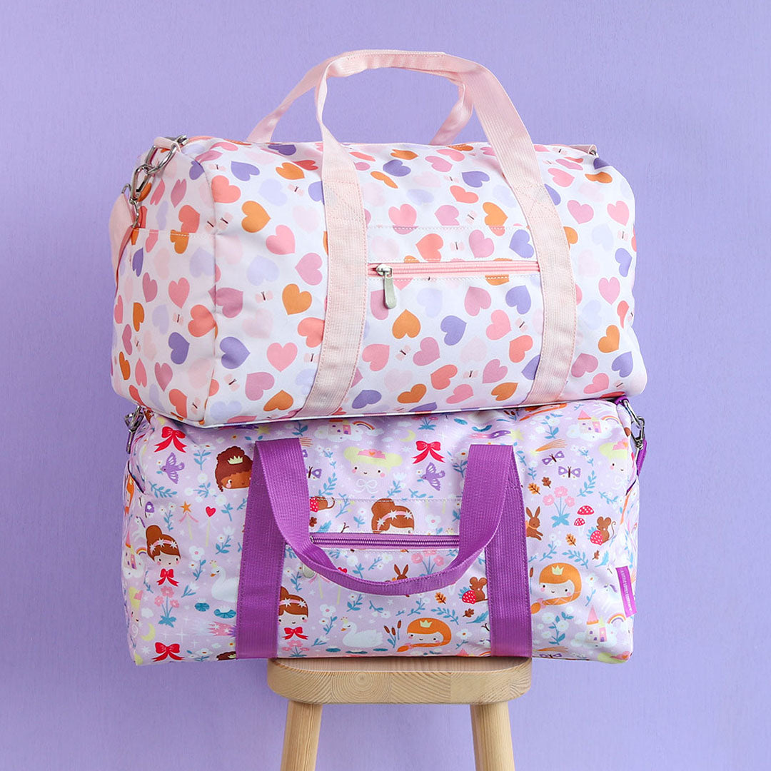 a little lovely company sac de week-end cœurs - 46 cm