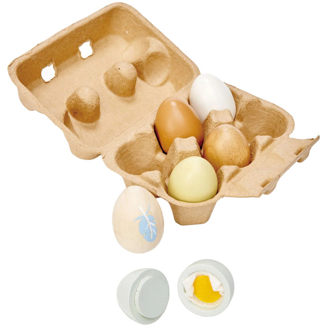tender leaf toys houten eieren - 6st | 4608285 | 