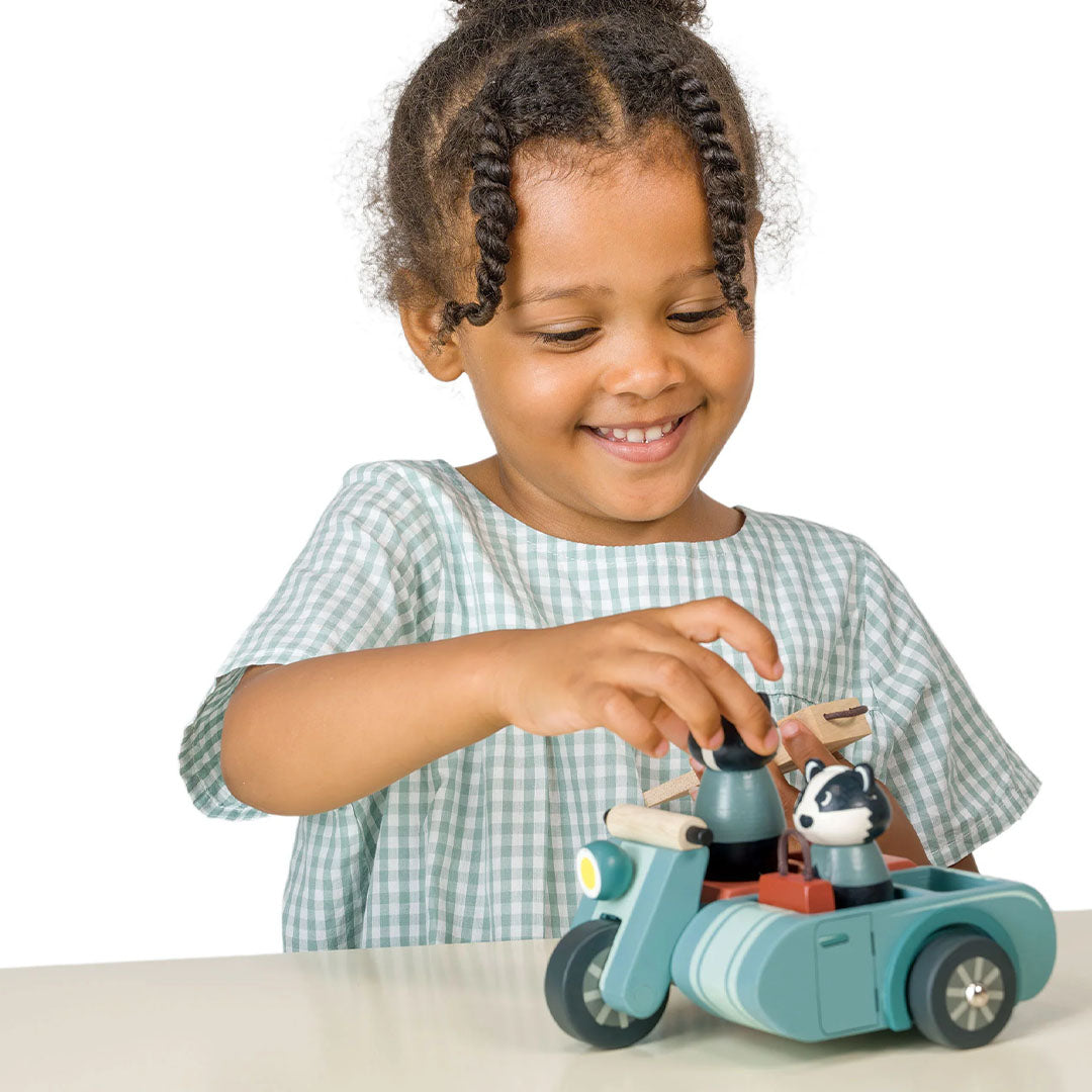 tender leaf toys speelset - badger picnic motorbike ride | 4608375 | 6