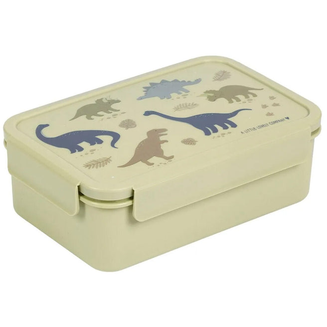 a little lovely company broodtrommel met vakjesblad - dinosaurussen | SBDIGR58 | 0
