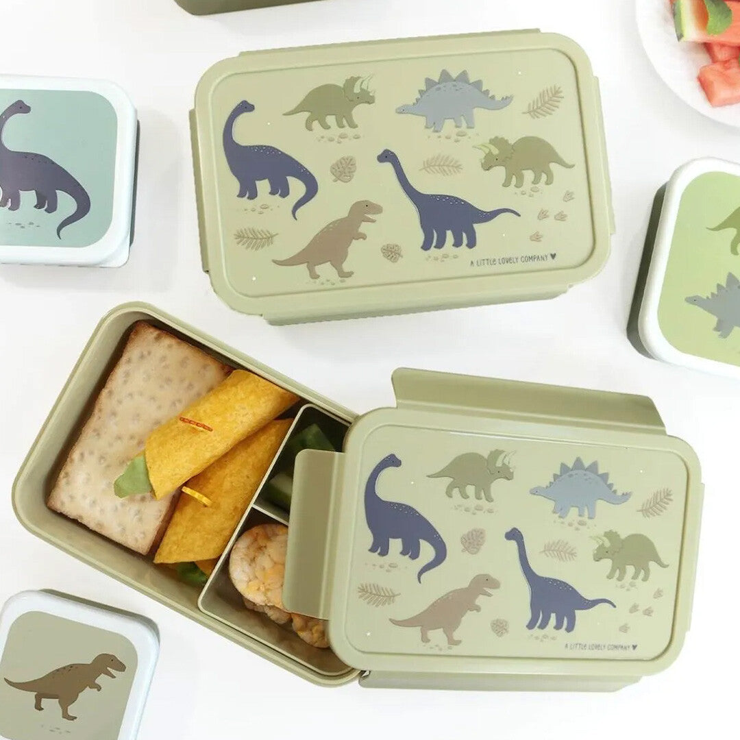 a little lovely company broodtrommel met vakjesblad - dinosaurussen | SBDIGR58 | 3