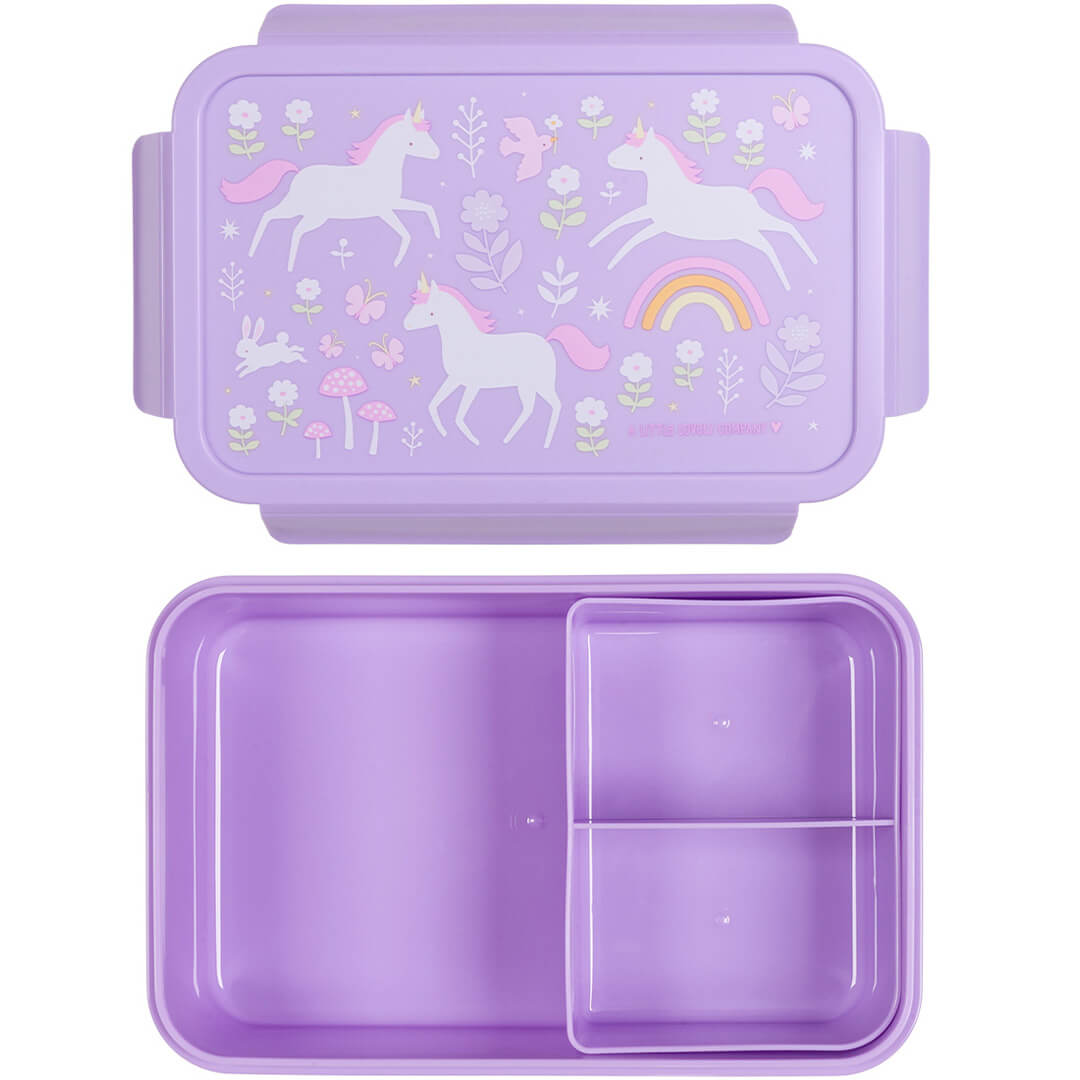 a little lovely company broodtrommel met vakjesblad - unicorn dreams | BBUDPU70 | 2