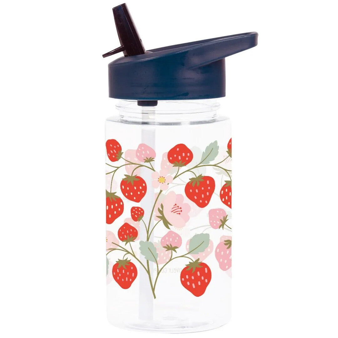 a little lovely company drinkfles met rietje - aardbeien - 450ml | DBSTBU64 | 1