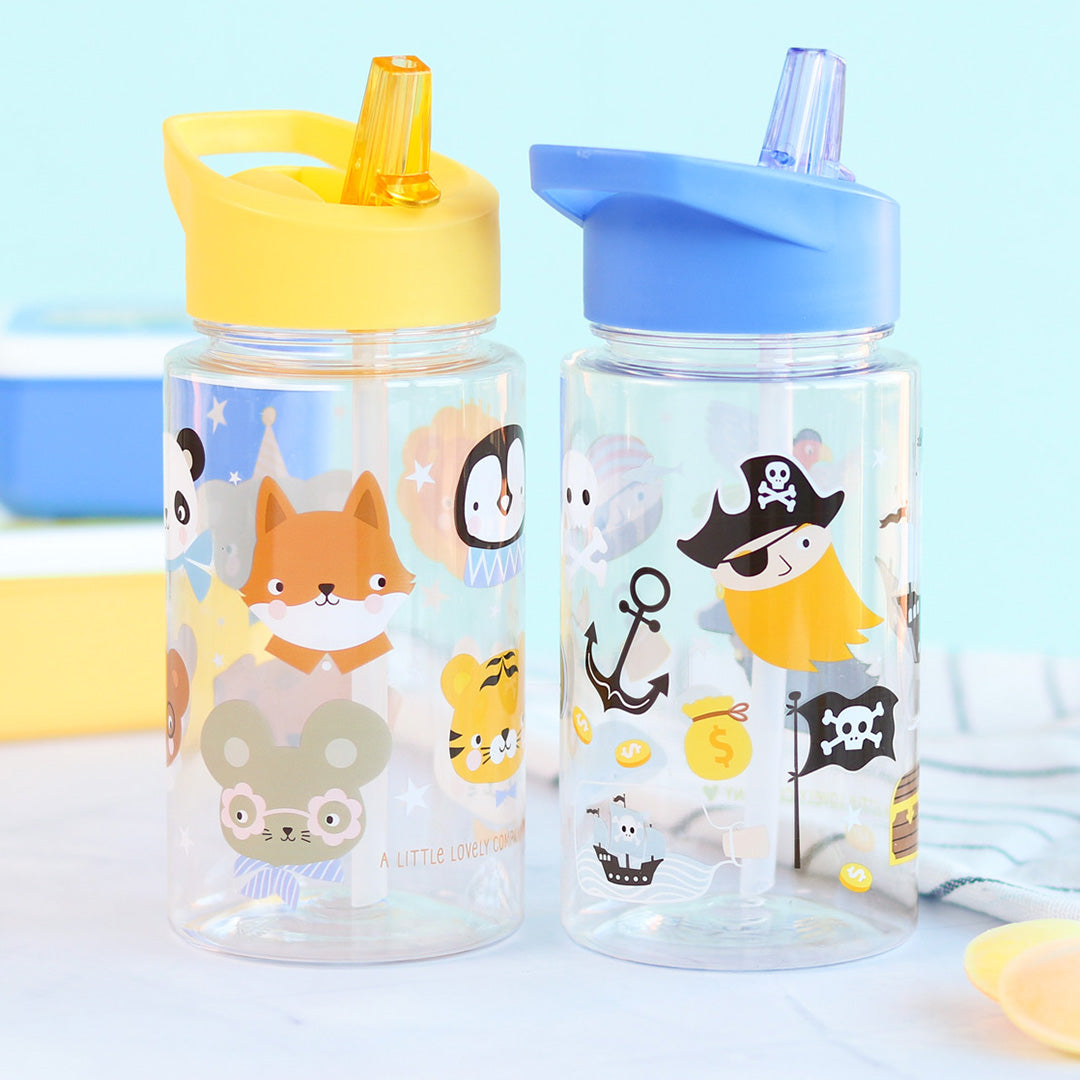 a little lovely company drinkfles met rietje - dierenvrienden - 450 ml | DBAFYE90 | 5