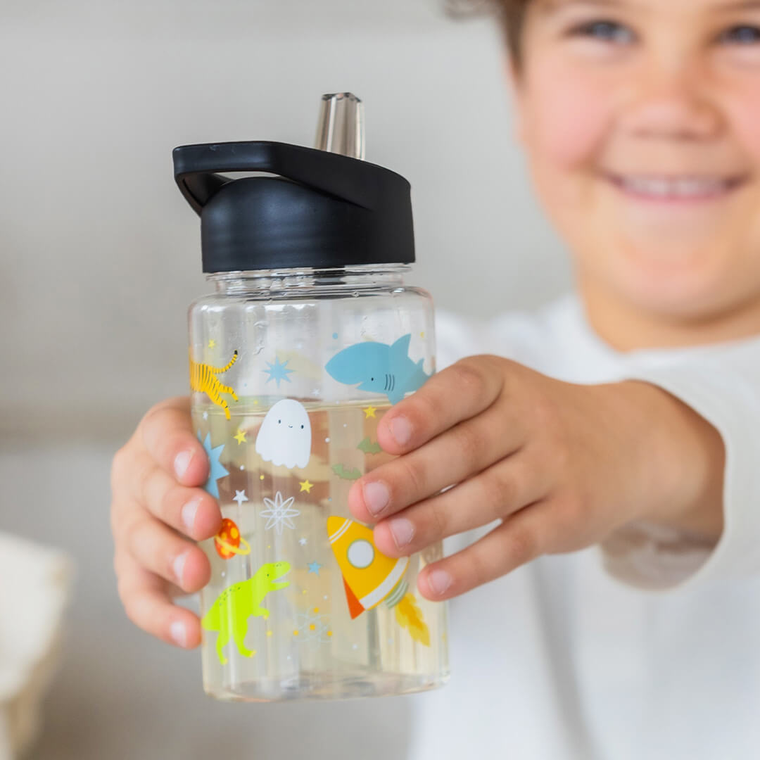 a little lovely company drinkfles met rietje - galaxy - 450 ml | DBGABL87 | 2