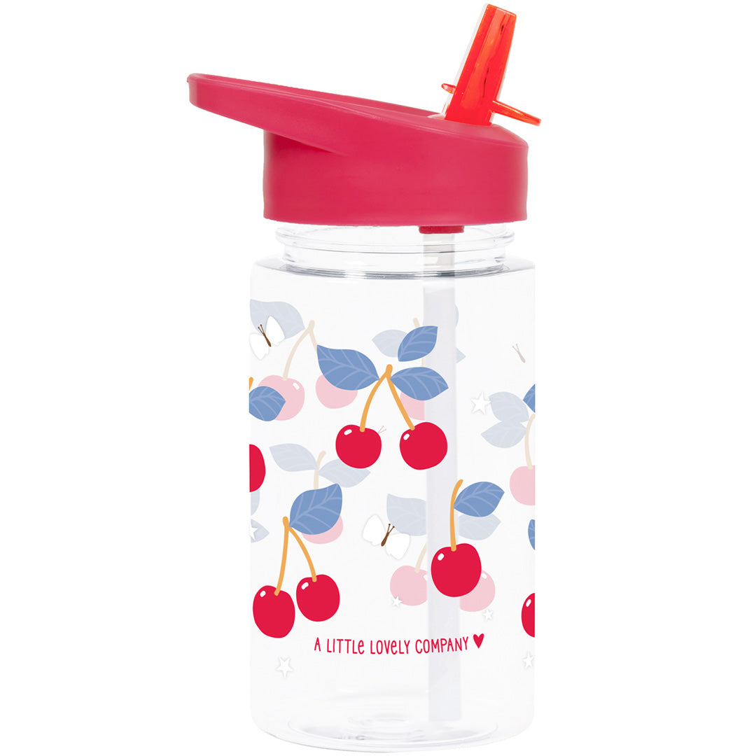 a little lovely company drinkfles met rietje - kersen - 450 ml | DBCHPI91 | 0