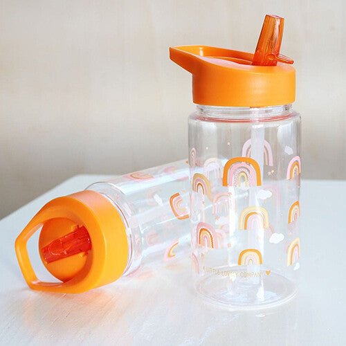 a little lovely company drinkfles met rietje - regenbogen - 450ml | DBRAPI34 | 1