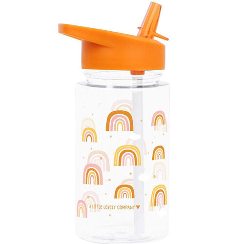 a little lovely company drinkfles met rietje - regenbogen - 450ml | DBRAPI34 | 3