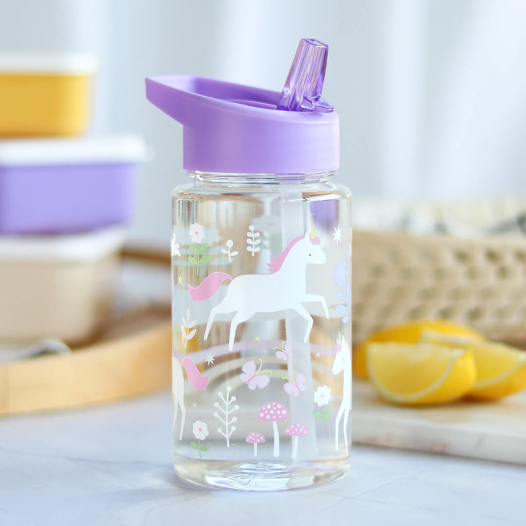 a little lovely company drinkfles met rietje - unicorn dreams - 450 ml | DBUDPU86 | 3