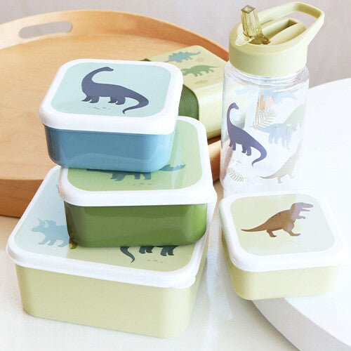 a little lovely company lunchbox set - dinosaurussen - 4st | SBSEDI38 | 2