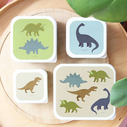 a little lovely company lunchbox set - dinosaurussen - 4st | SBSEDI38 | 3