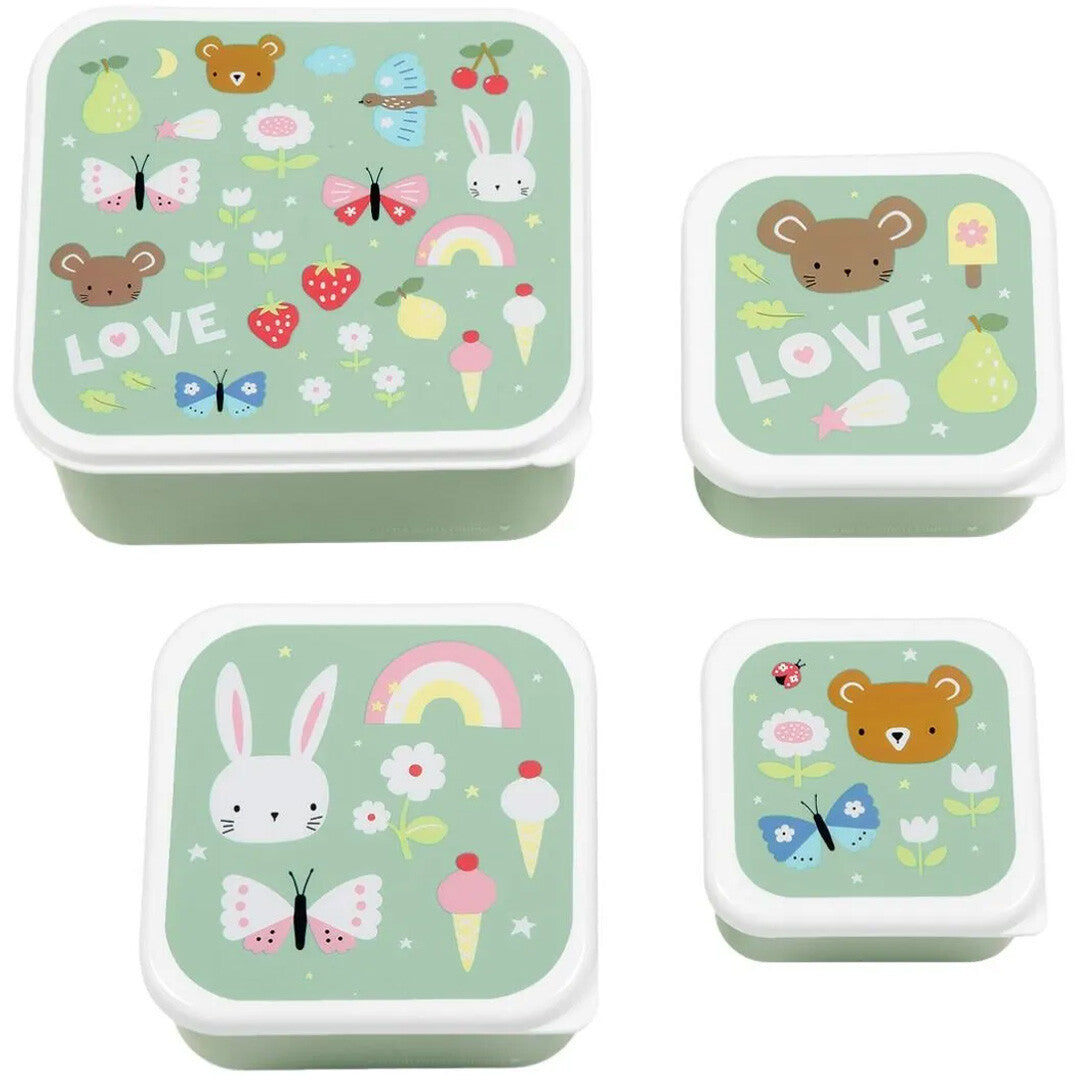 a little lovely company lunchbox set - joy - 4st  | SBSEJO62 | 0