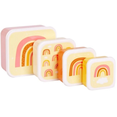 a little lovely company lunchbox set - regenbogen - 4st | SBSERA41 | 1