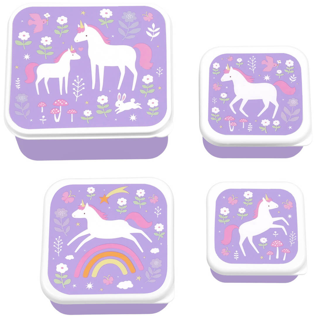 a little lovely company lunchbox set - unicorn dreams - 4st | SBSEUD73 | 1