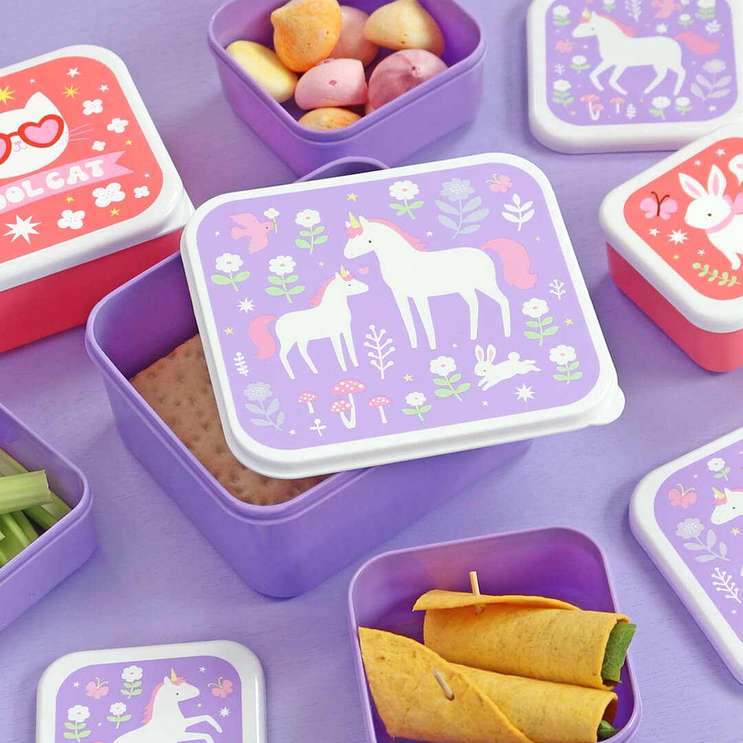 a little lovely company lunchbox set - unicorn dreams - 4st | SBSEUD73 | 2