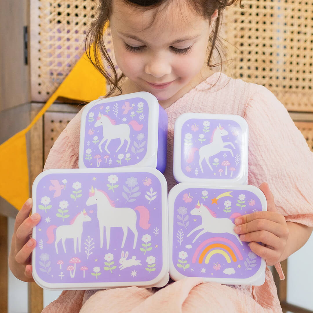 a little lovely company lunchbox set - unicorn dreams - 4st | SBSEUD73 | 5