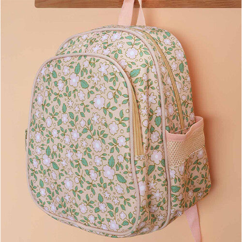 a little lovely company rugzak met koelvak - bloemen - pink - 32 cm | BPBLPI55 | 3