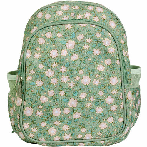 a little lovely company rugzak met koelvak - bloemen - sage - 32 cm | BPBLSA54 | 1