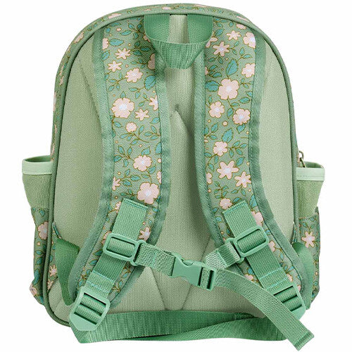 a little lovely company rugzak met koelvak - bloemen - sage - 32 cm | BPBLSA54 | 2