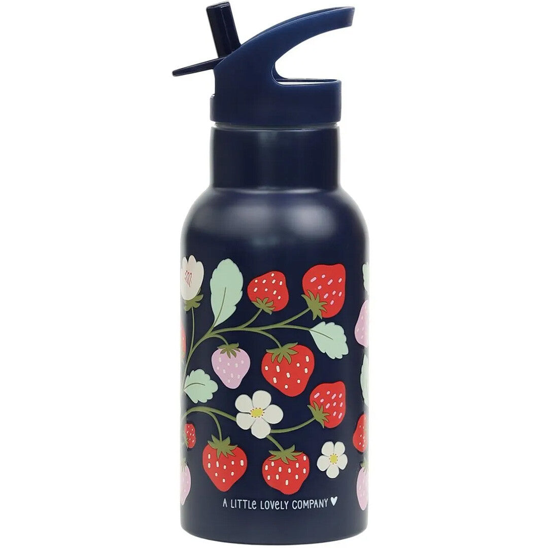 a little lovely company rvs drinkfles aardbeien - 350ml | DBSSST69 | 0